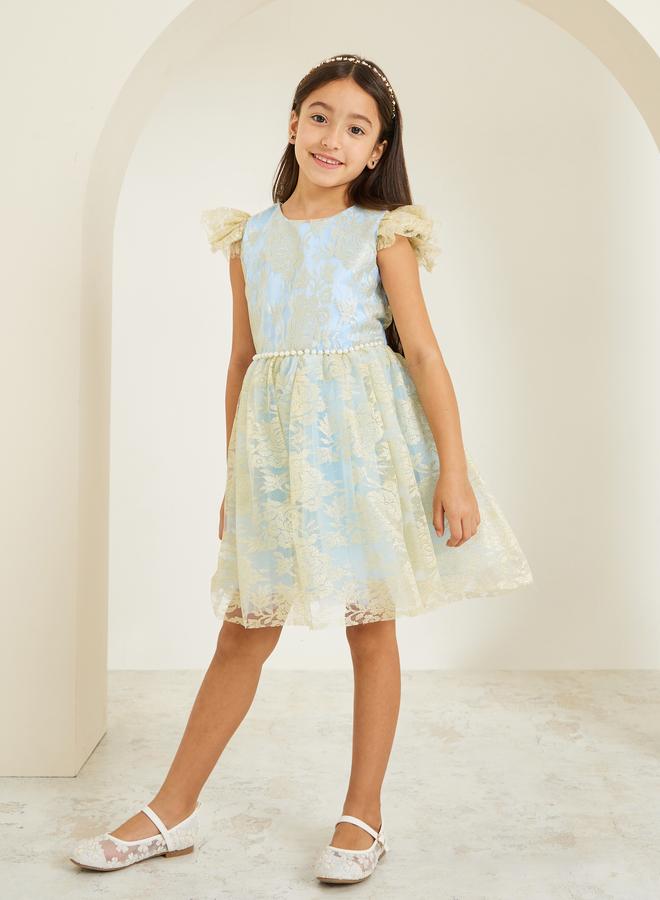 ستايلي فستان دانتيل بلا أكمام بقصة واسعة - Image 1